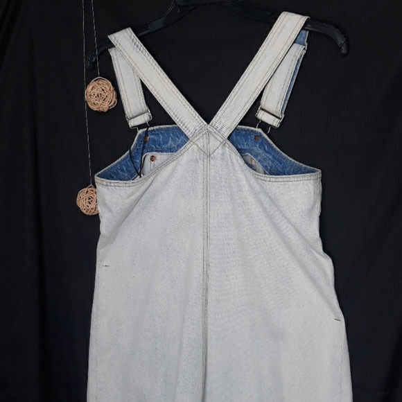 7 FAM Dungaree Shift Denim Dress - Picture 5 of 6
